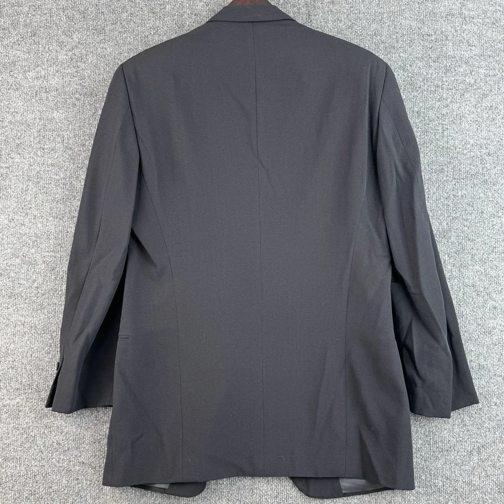 Armani Collezioni Sport Coat Blazer Men's 40R Black Wool Silk 1 Button Italy